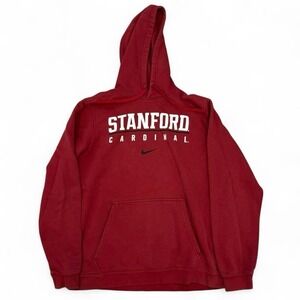 Nike Stanford University Cardinal Red Pullover Hoodie Adult Large Center Swoosh